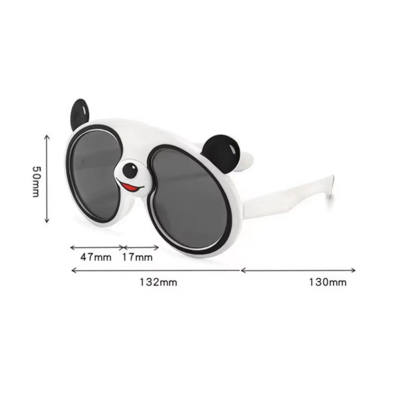 Trend Children Cartoon Sunglasses Boys Girls Panda Shaped Polarized Sun Glasses Kids UV Protection Children'S Birthday Gift Toys