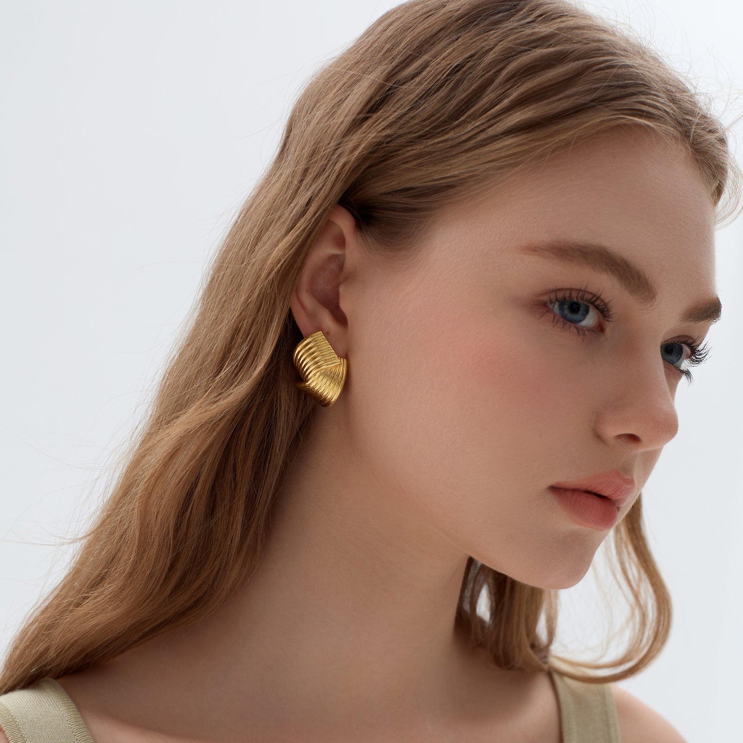 🍷Fine Jewelry Statement Chunky Electroforming Classic Double Geometry Cross 999 Sterling Silver Stud Earrings