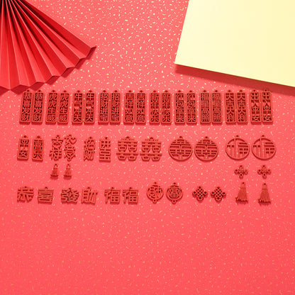 New Red Chinese 925 Sterling Silver DIY Earring Charm