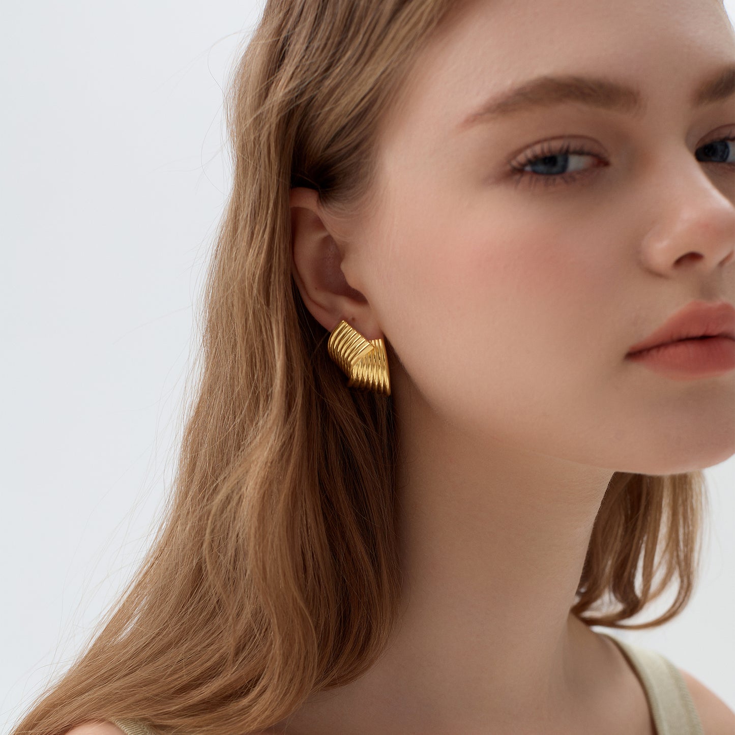 🍷Fine Jewelry Statement Chunky Electroforming Classic Double Geometry Cross 999 Sterling Silver Stud Earrings