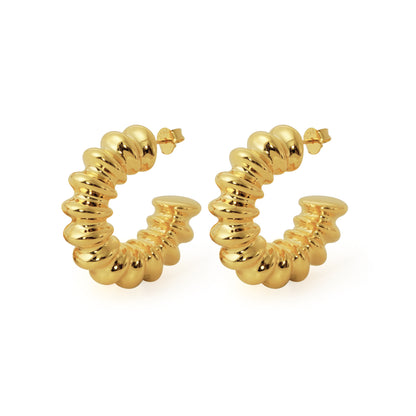 🍀Hollow Chunky Electroforming Earrings Large Light 999 Sterling Silver Exaggerated Jewelry Bold Extra Large Statement Earrings