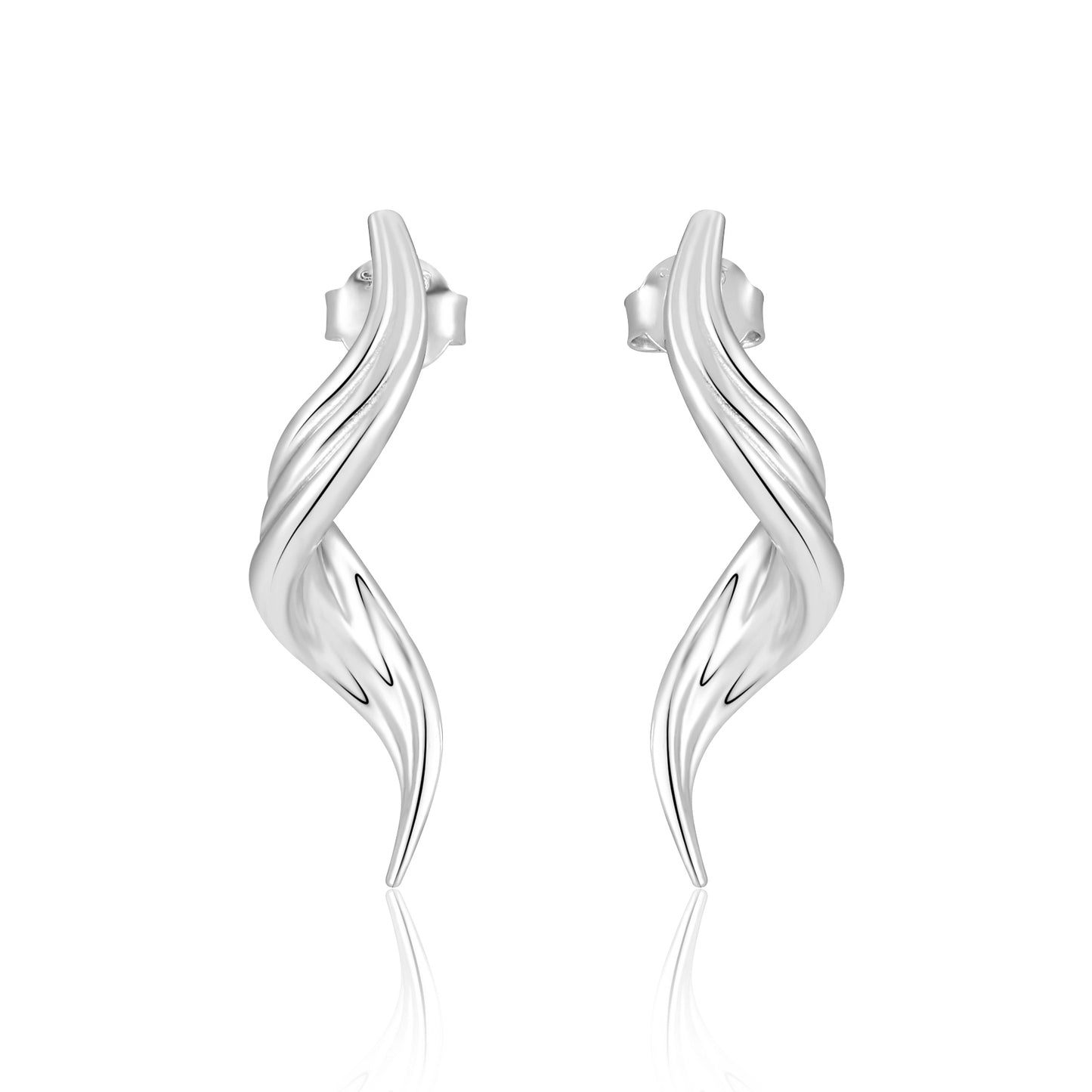 Luxury Gold Plated Dangling Earrings with Fluid Irregular Twist