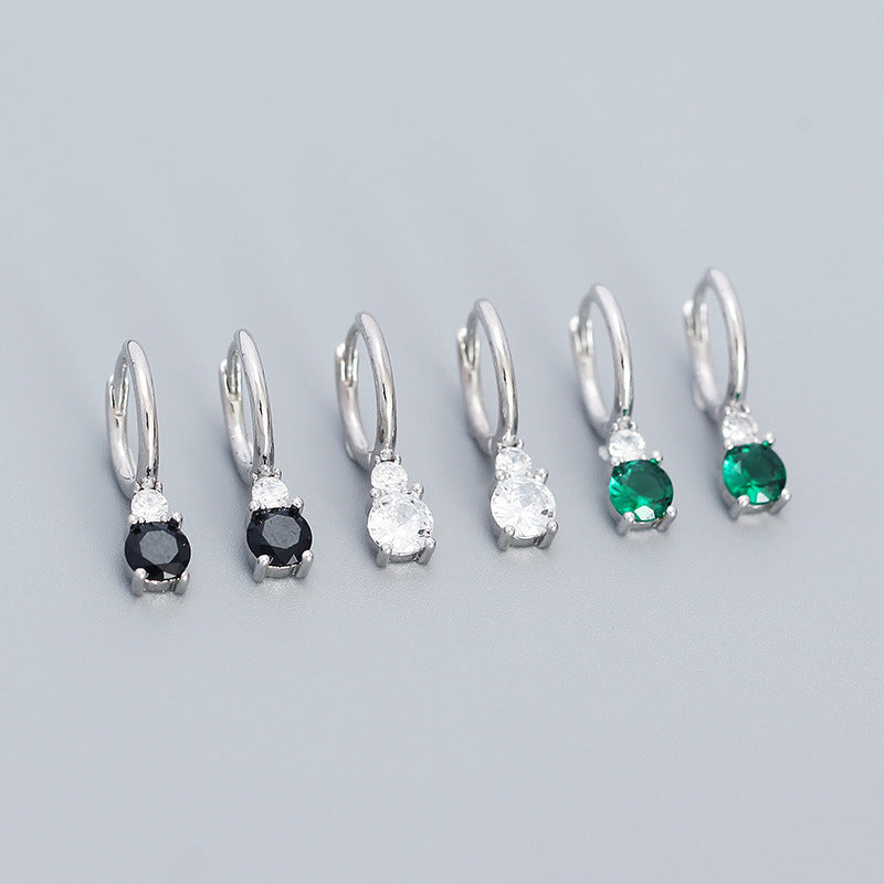 Luxury Emerald Green Crystal Hoop Earrings in Gold – Timeless Elegance