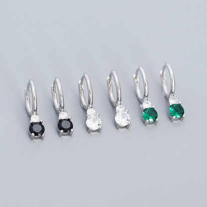 Luxury Emerald Green Crystal Hoop Earrings in Gold – Timeless Elegance