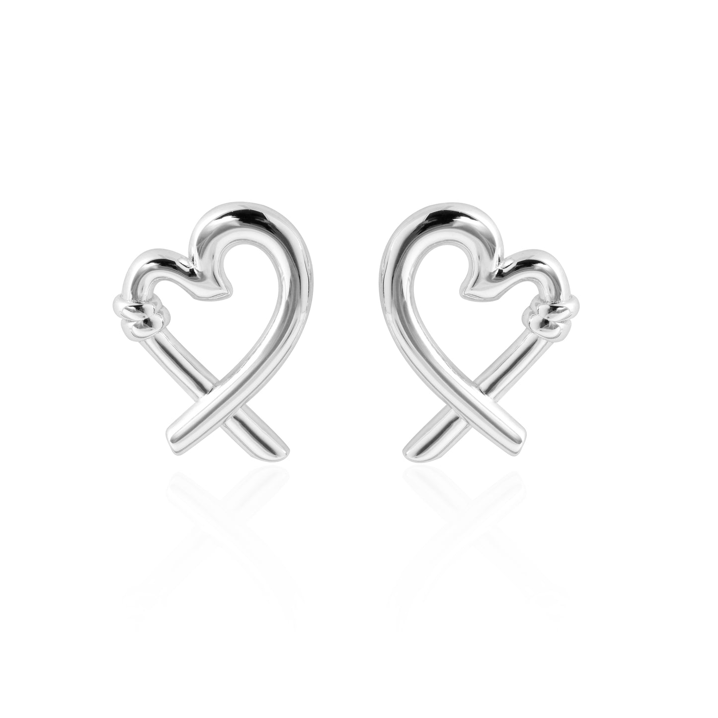 🍎Honeymoon Hollow Heart 999 Sterling Silver Romantic Fine Jewelry Women’s Stud Earrings