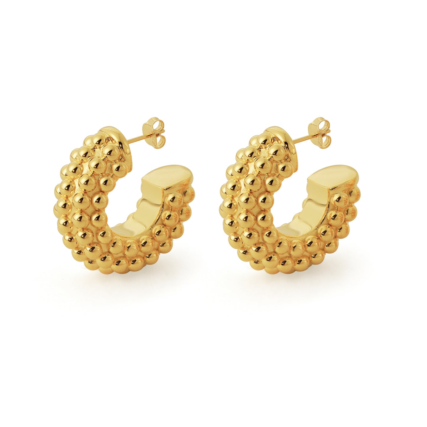 💎Electroforming Chunky Hollow Large Light Bold Look Exaggerated Jewelry 999 Sterling Silver Round Hoop Statement Earrings (Pre-Sale)