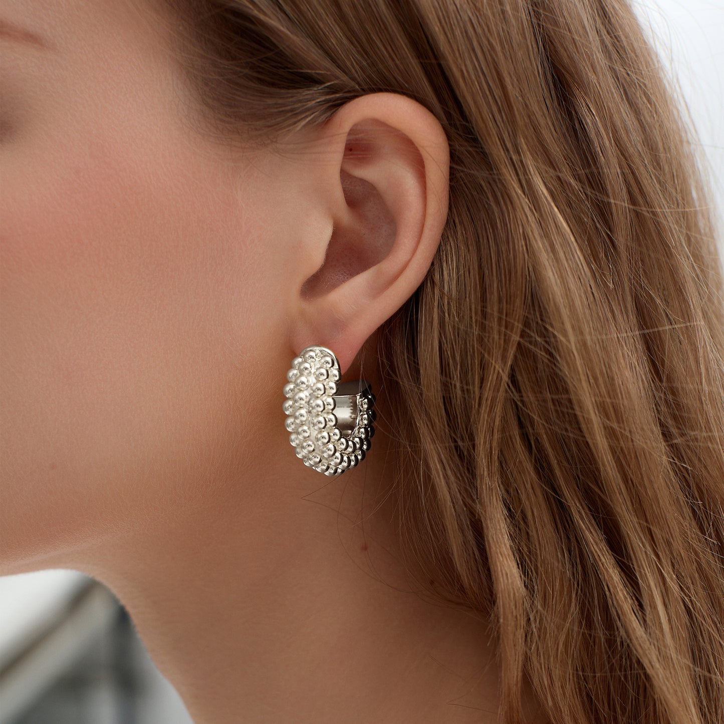 💎Electroforming Chunky Hollow Large Light Bold Look Exaggerated Jewelry 999 Sterling Silver Round Hoop Statement Earrings (Pre-Sale)