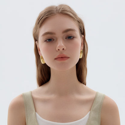 🌟Exaggerated Chunky Electroforming Hollow Large Statement Fashion Jewelry Geometry 999 Sterling Silver Stud Earrings