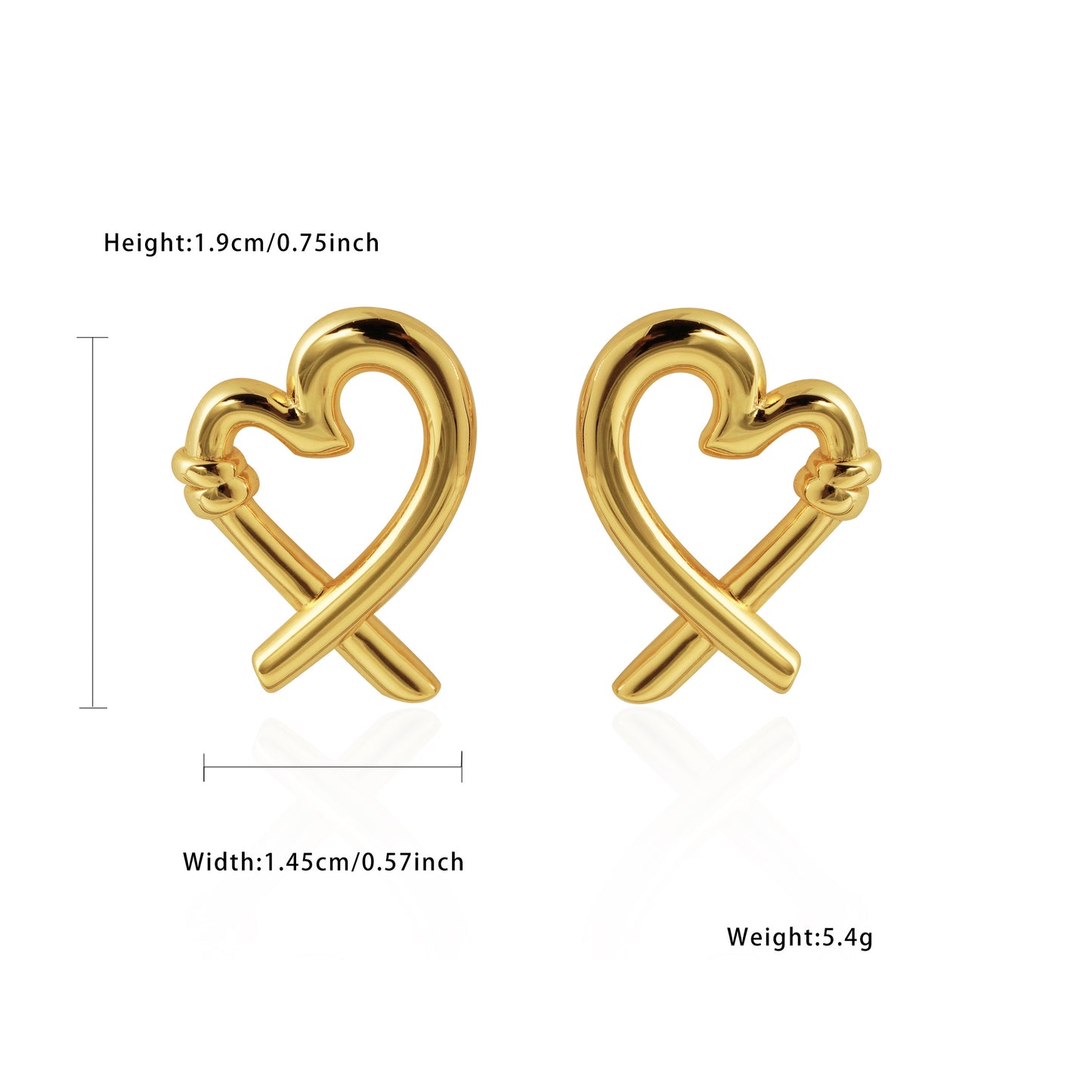 🍎Honeymoon Hollow Heart 999 Sterling Silver Romantic Fine Jewelry Women’s Stud Earrings