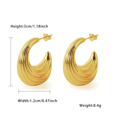 🍷Fashion Jewelry Chunky Electroforming Irregular Pattern 999 Sterling Silver Large Statement Hoop Earrings