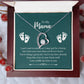 To My Mama | Romantic Heart Necklace with Dazzling Crystal Accents For Her