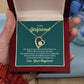 To My Girlfriend | Romantic Heart Necklace with Dazzling Crystal Accents