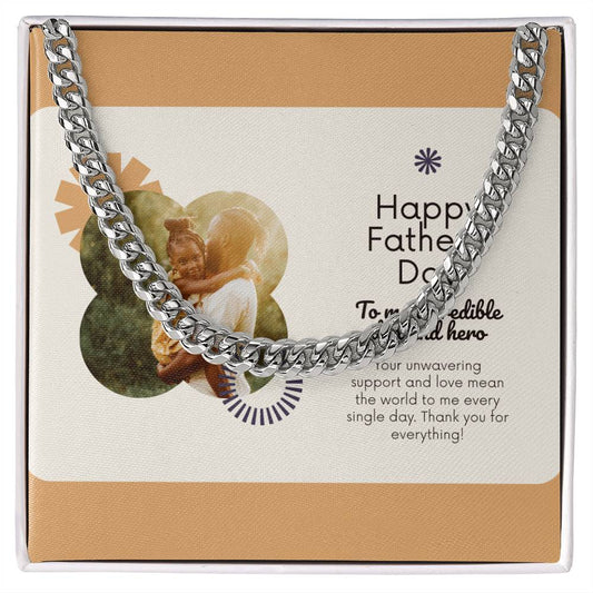14K gold Cuban Link Chain necklace for Father's Day gift