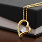 Forever Love Necklace 14k white gold finish or 18k yellow gold finish Necklace
