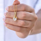 14k White Gold & 18k Yellow Gold Sterling Silver Alluring Beauty Pendant