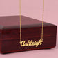 Personalized Name Necklace – Polished Stainless Steel, Up to 10 Characters