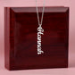 Personalized Vertical Name Necklace – Custom Sterling Silver Jewelry
