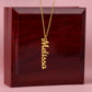 Personalized Vertical Name Necklace – Custom Sterling Silver Jewelry