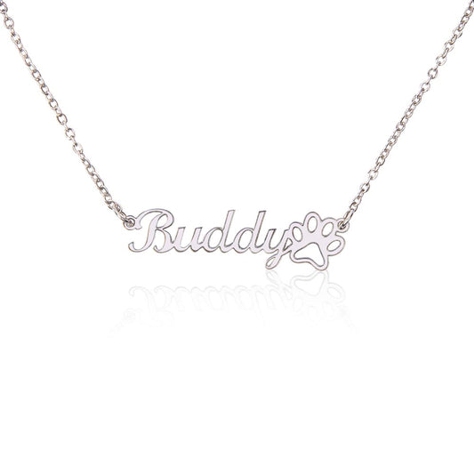 🎉Just for You! A Paw Print Name Necklace