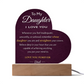 💖To My Daughter Personalized Heart Acrylic Plaque Love You Forever Engraving