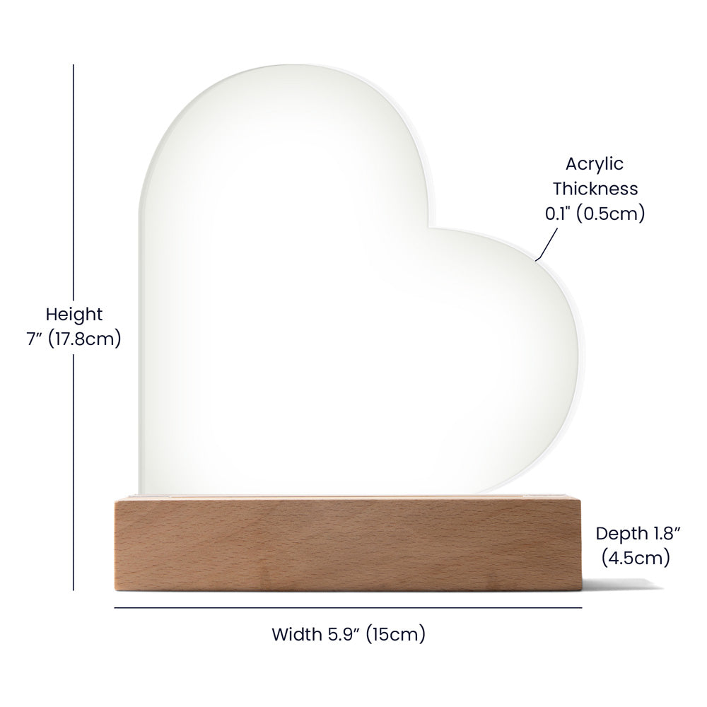 💖To My Daughter Personalized Heart Acrylic Plaque Love You Forever Engraving