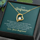 To My Girlfriend | Romantic Heart Necklace with Dazzling Crystal Accents