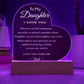 💖To My Daughter Personalized Heart Acrylic Plaque Love You Forever Engraving
