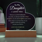 💖To My Daughter Personalized Heart Acrylic Plaque Love You Forever Engraving