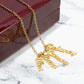 Personalized Vertical Names Necklace - Customized Gift for Her