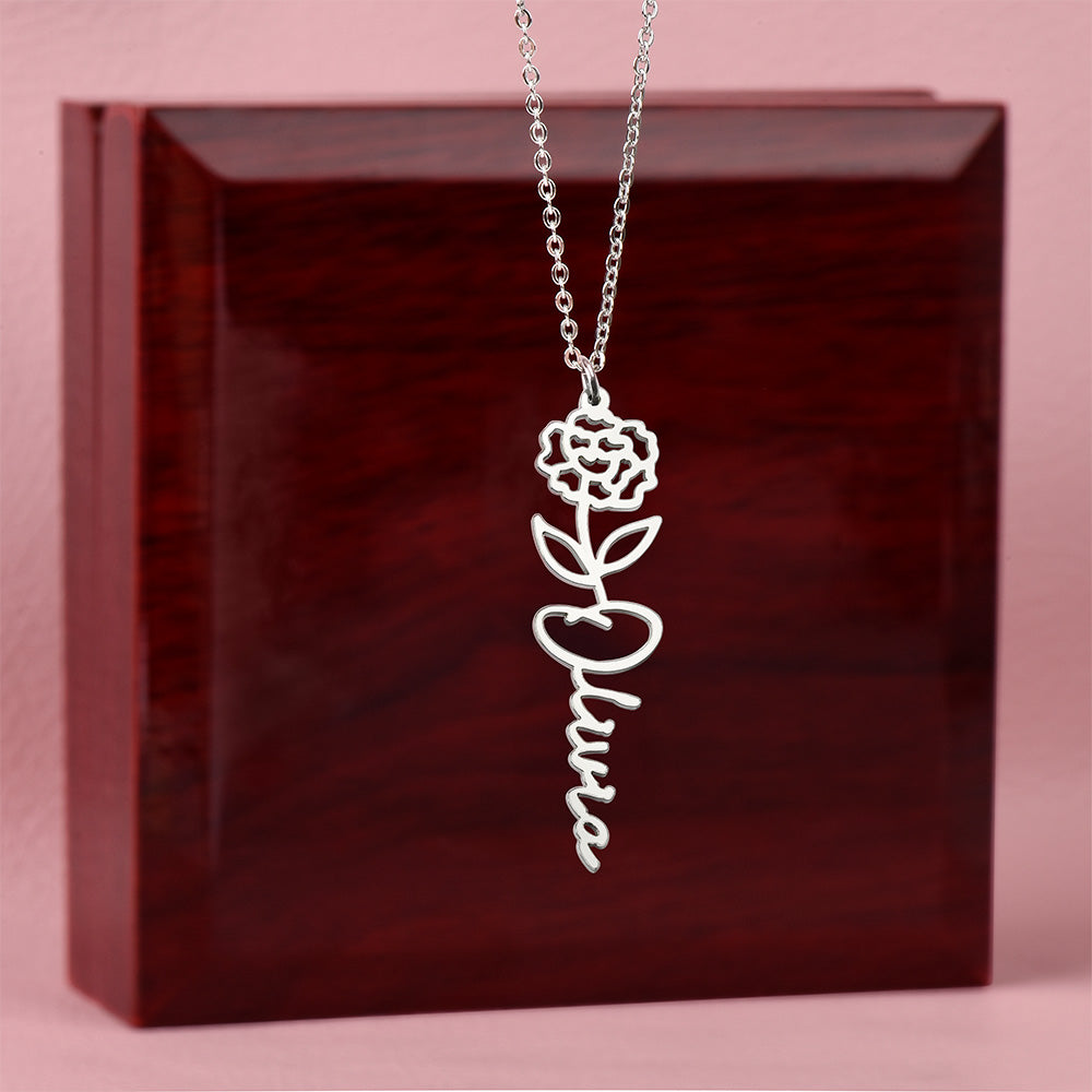 🎁Just for You! A Birth Month Flower Name Necklace