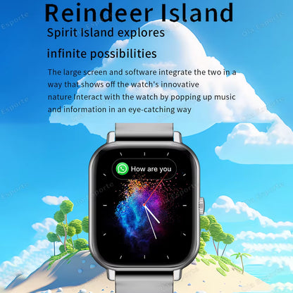 New Smart Watch Men Women Dynamic Island 1.83-Inch Full Touch Screen Health Monitoring Sports Tracker Bluetooth Calls Smartwatch