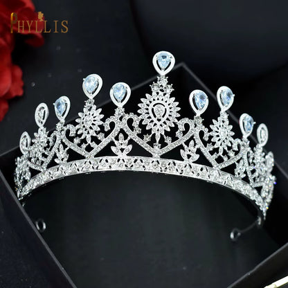 A158 New Golden Bride Crown Princess Headwear Birthday Rhinestone Headband Wedding Hair Jewelry Bridal Tiaras Vintage Headpieces