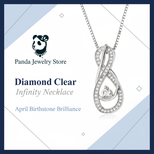 Diamond Clear Infinity Necklace Banner