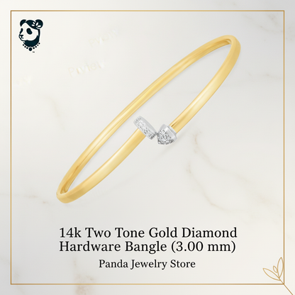 Luxury Two Tone Gold Diamond Bangle Banner