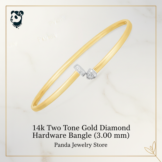 Luxury Two Tone Gold Diamond Bangle Banner