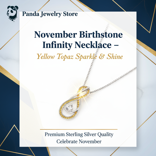November Birthstone Infinity Necklace Banner
