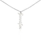 Personalized silver name necklace in a vertical design, perfect for gifting.