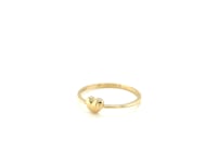 🩷14k Yellow Gold Ring with Puffed Heart (1.40 mm)
