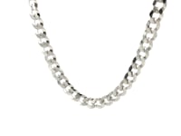🍀Rhodium Plated Sterling Silver Curb Style Chain (5.50 mm)