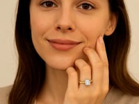 🌹1.50Ct Emerald Lab Grown IGI G/VS1 Diamond Ring in 14K Yellow Gold