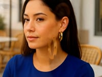 🩷14k Yellow Gold Wedding Band Hoops (7x35mm)