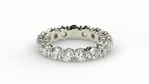 🌟Round Cut Lab Grown Diamond Eternity Ring in 14k White Gold (3 cttw FG/VS2)