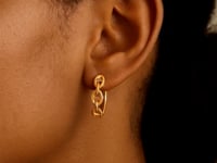 ✨14k Yellow Gold Oval Mariner Huggies