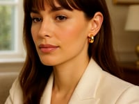 🍒14k Yellow Gold Small Puffy Hoops