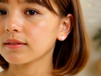 🩷14k Yellow Gold and Enamel Pink Heart Stud Earrings