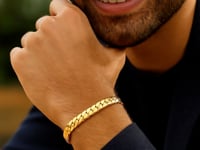 🍒14k Yellow Gold 8 inch Mens Curb Chain Bracelet (8.00 mm)