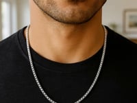💎14k White Gold Solid Round Box Chain (2.5 mm)