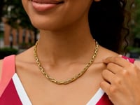🍷14k Yellow Gold French Cable Link Necklace (6mm)