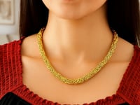 ❄️14k Yellow Gold Byzantine Design Stylish Necklace video.