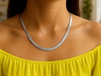 💎14k White Gold Super Flex Herringbone Chain (4.60 mm)